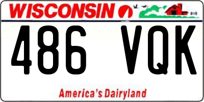 WI license plate 486VQK