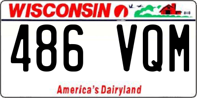 WI license plate 486VQM