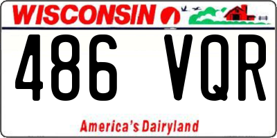 WI license plate 486VQR