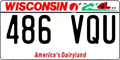 WI license plate 486VQU