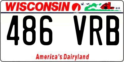WI license plate 486VRB