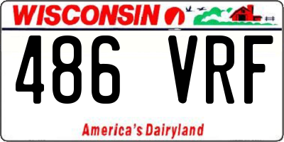 WI license plate 486VRF