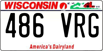 WI license plate 486VRG