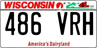 WI license plate 486VRH