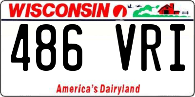 WI license plate 486VRI