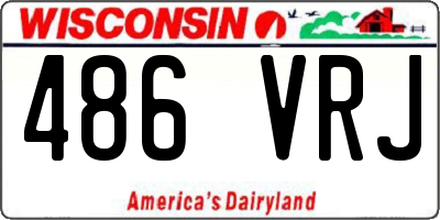 WI license plate 486VRJ