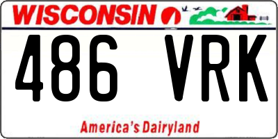 WI license plate 486VRK