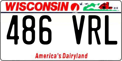 WI license plate 486VRL