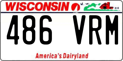 WI license plate 486VRM