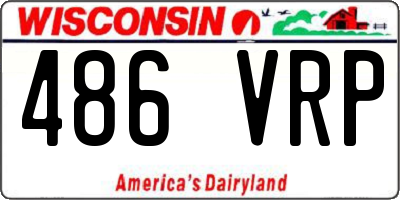 WI license plate 486VRP