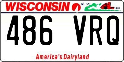 WI license plate 486VRQ