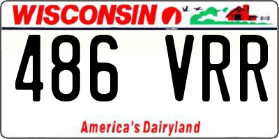 WI license plate 486VRR