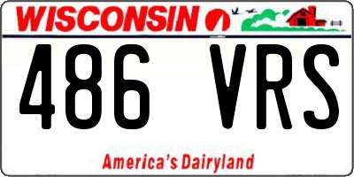WI license plate 486VRS