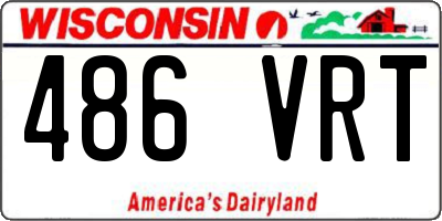 WI license plate 486VRT