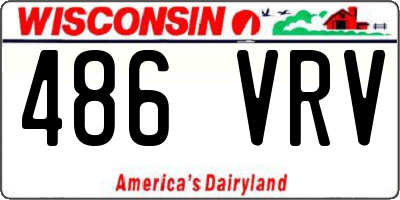 WI license plate 486VRV