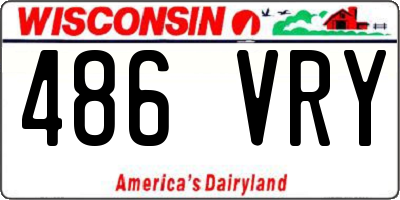 WI license plate 486VRY