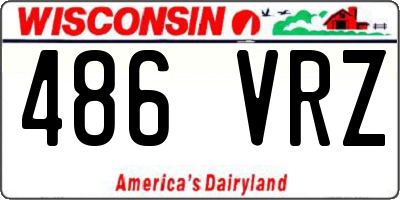 WI license plate 486VRZ
