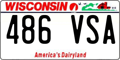 WI license plate 486VSA