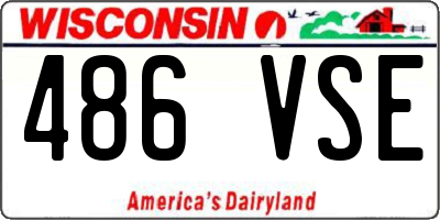 WI license plate 486VSE