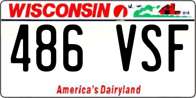 WI license plate 486VSF