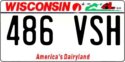 WI license plate 486VSH
