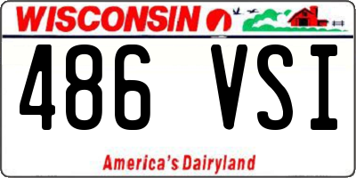 WI license plate 486VSI