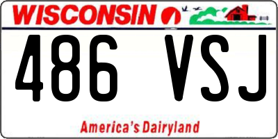 WI license plate 486VSJ