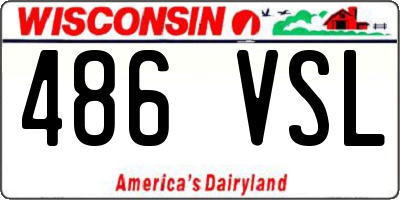 WI license plate 486VSL