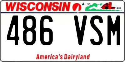 WI license plate 486VSM