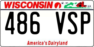 WI license plate 486VSP
