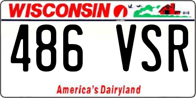 WI license plate 486VSR