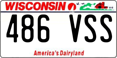WI license plate 486VSS