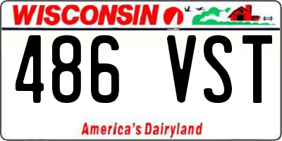 WI license plate 486VST