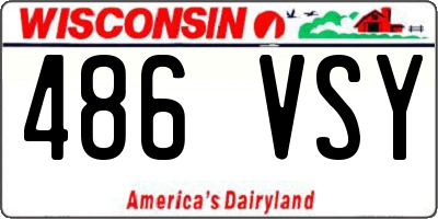 WI license plate 486VSY