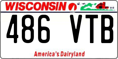 WI license plate 486VTB