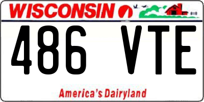 WI license plate 486VTE