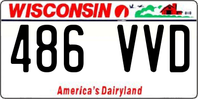 WI license plate 486VVD
