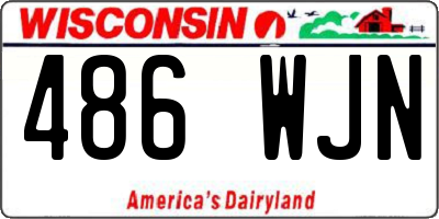 WI license plate 486WJN
