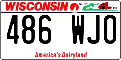 WI license plate 486WJO