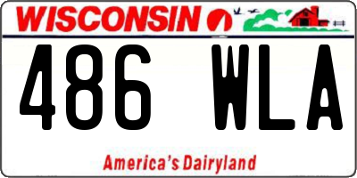 WI license plate 486WLA