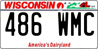 WI license plate 486WMC
