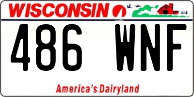 WI license plate 486WNF