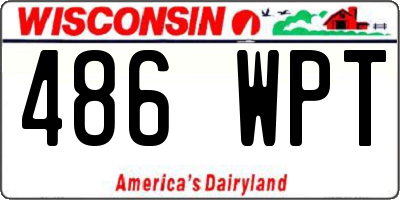 WI license plate 486WPT