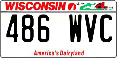 WI license plate 486WVC