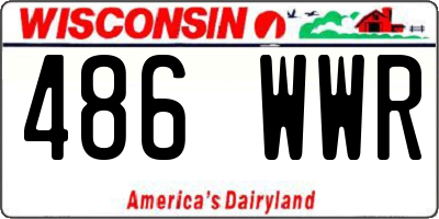 WI license plate 486WWR