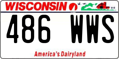 WI license plate 486WWS