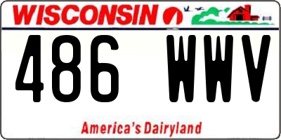 WI license plate 486WWV