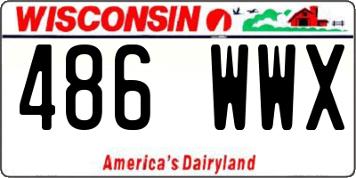 WI license plate 486WWX