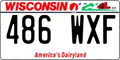 WI license plate 486WXF