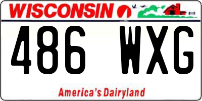 WI license plate 486WXG